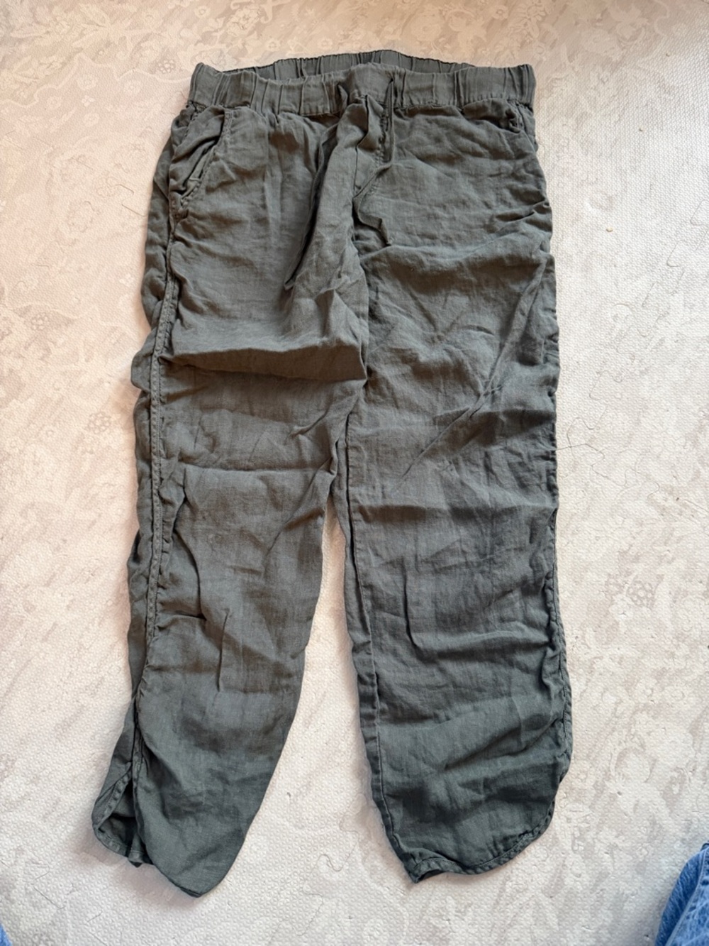Women’s Relaxed Linen-Blend Pants - Olive Gray